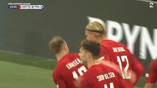 Mål: Dolberg (DEN) 1-0 (34)