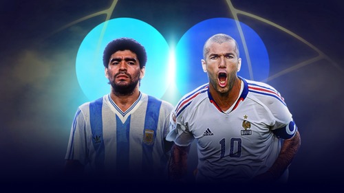 VMs beste: Diego Maradona vs Zinedine Zidane