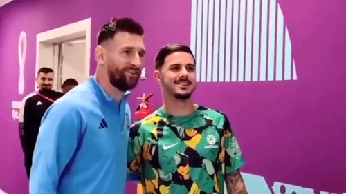 VM-spillere i kø for å møte Messi