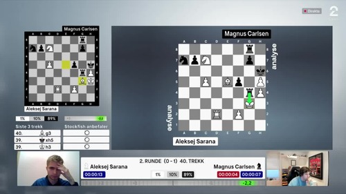 Her utspiller Carlsen motstanderen