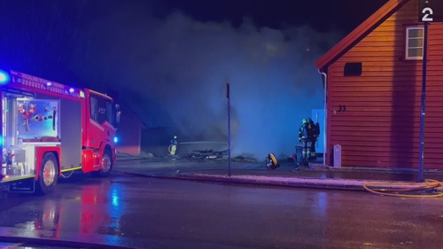 Kraftig brann i Sjøhus i Sandnes