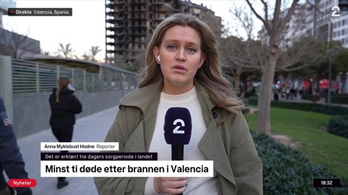 TV 2 i Valencia: – Vanskelig for brannmannskapene å ta seg inn
